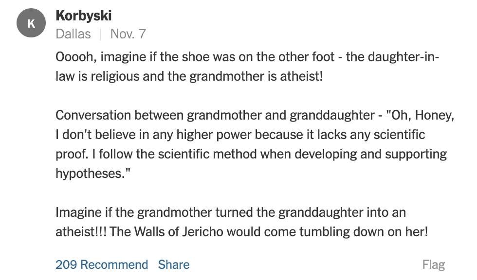 Shitweasel Grandparent is about to be 86'd from their grandson's life
