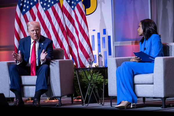 Sometimes, words fail me. Trump shits his pants at the NABJ interview