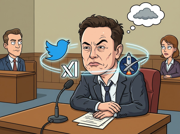 ai generated image of elon musk in court setting
